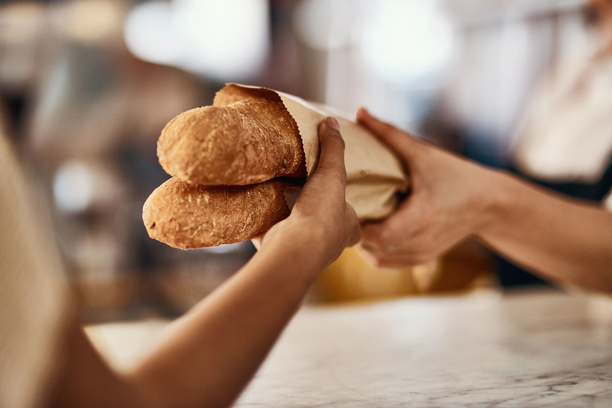 Artisan bread loaves from the bakery