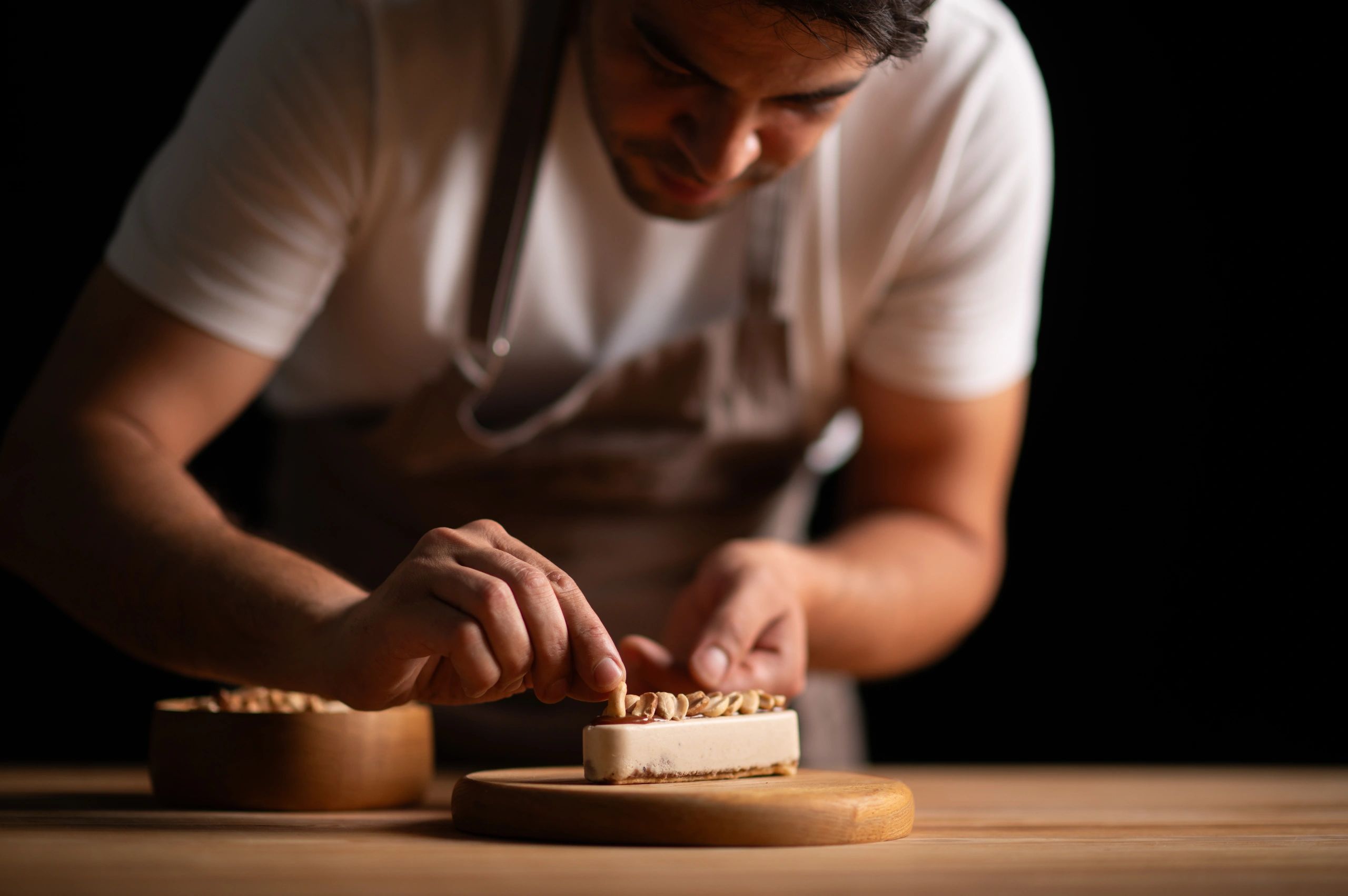 Bakery display with pastries