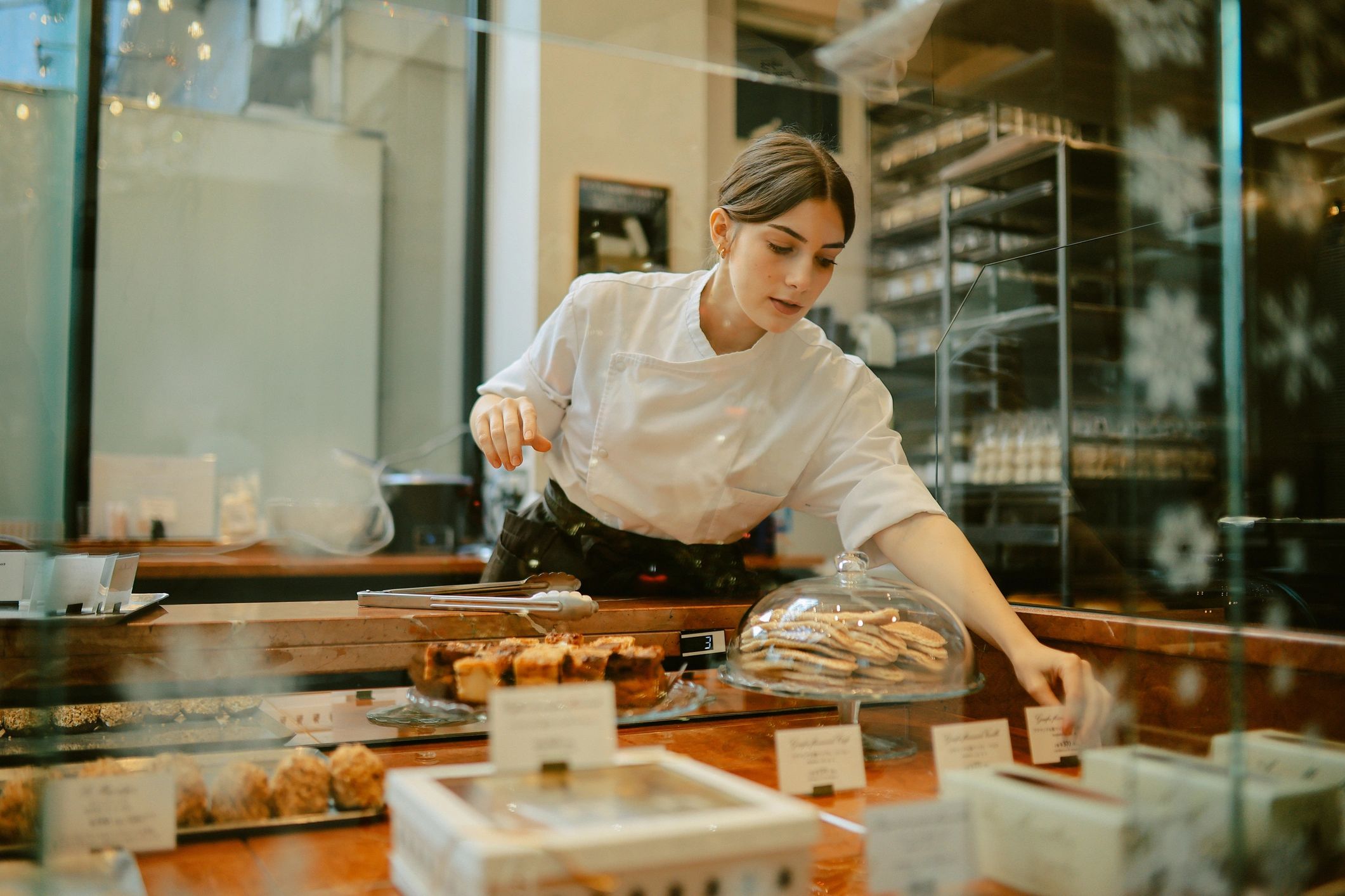 Selection of pastries and sweets at LepaPekarka