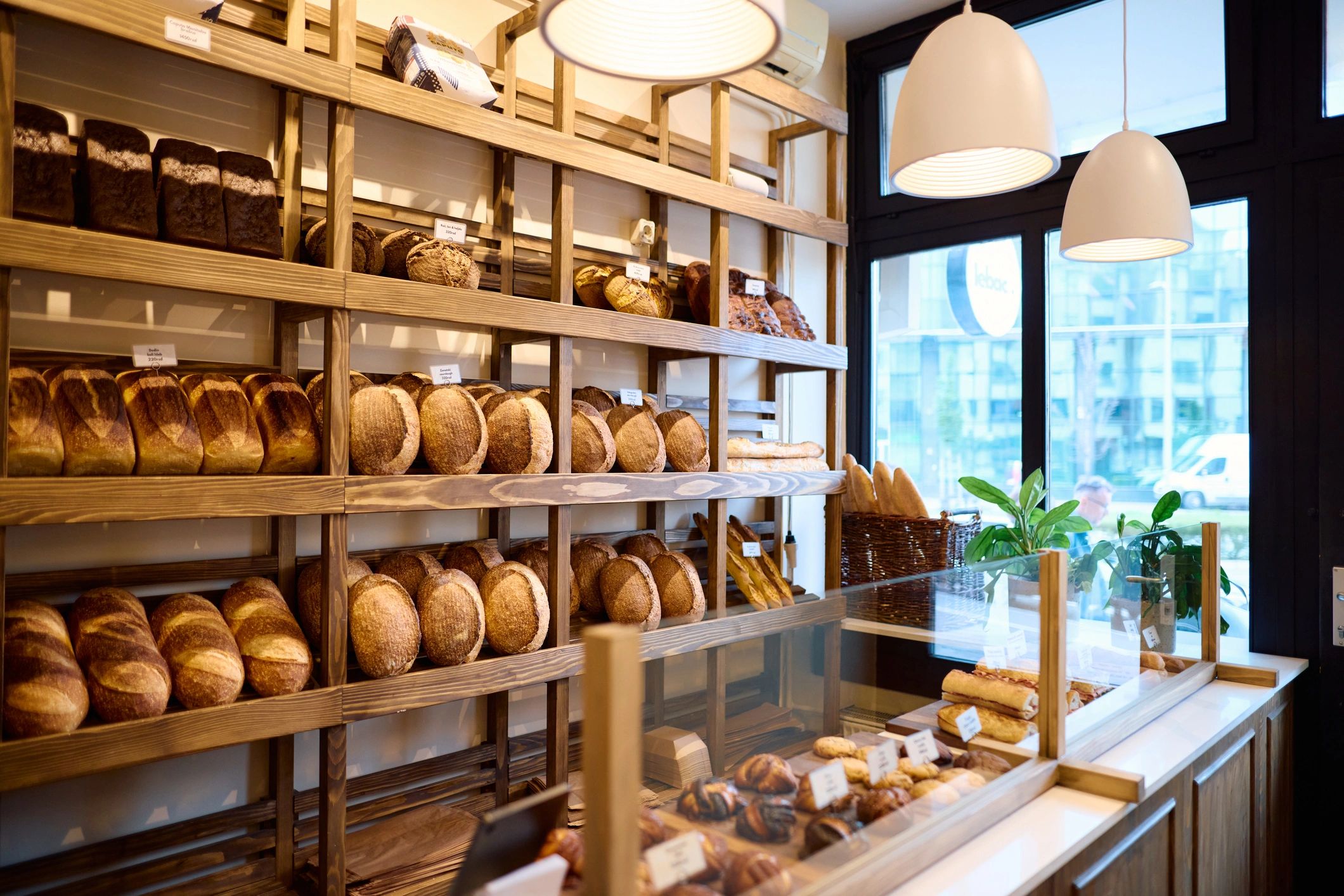 Artisan bread bakery interior